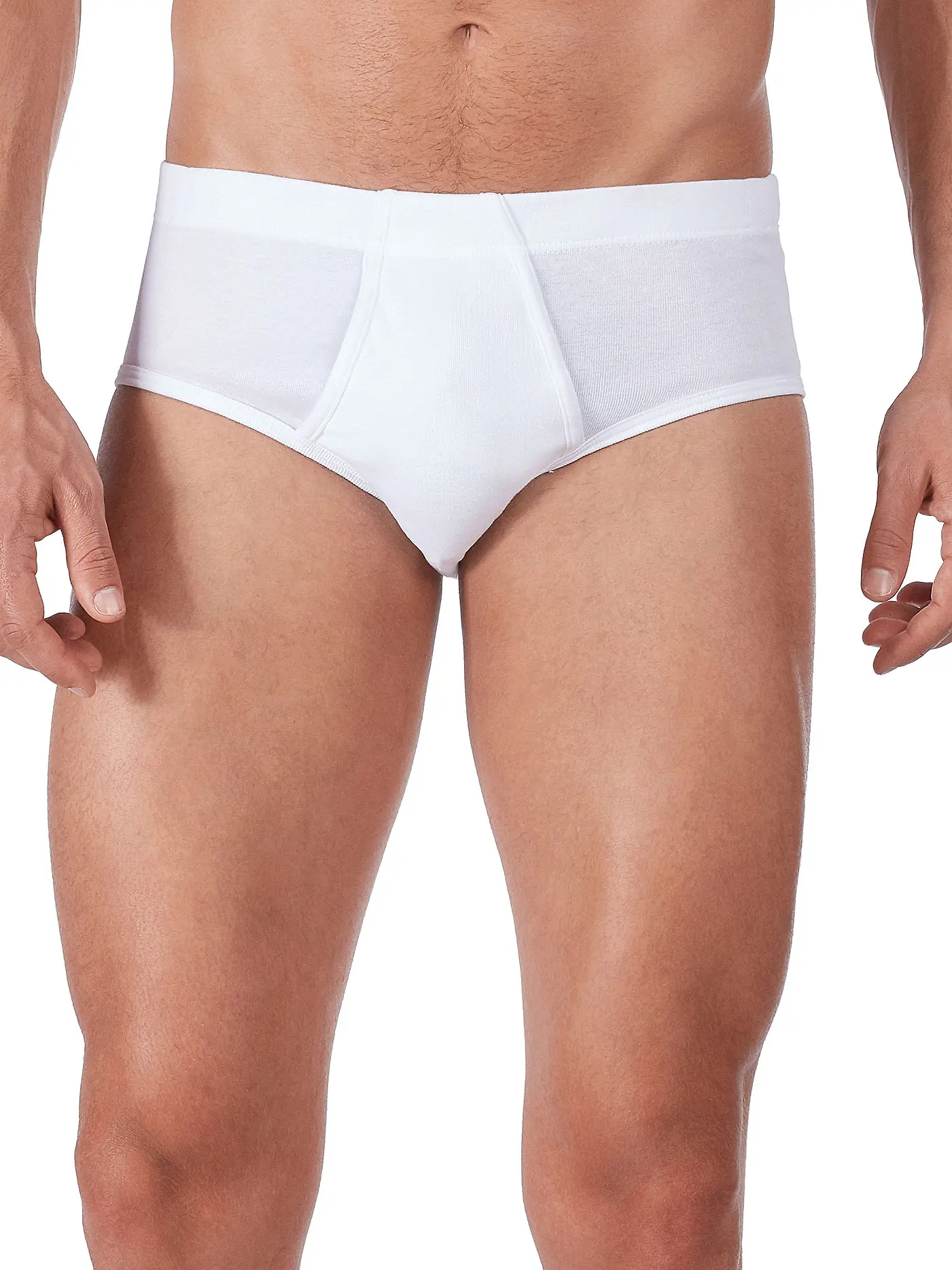 HUBER | Slip mit Eingriff 2-er Pkg.  "Duo Line" Feinripp (Weiss) | 